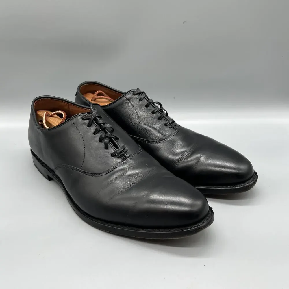 Allen Edmonds Shoes Mens 11 Black Leather Carlyle Oxford Dress Plain Almond Toe